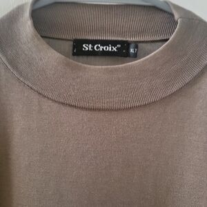 St. Croix Men's Classic Brown Crewneck Sweater